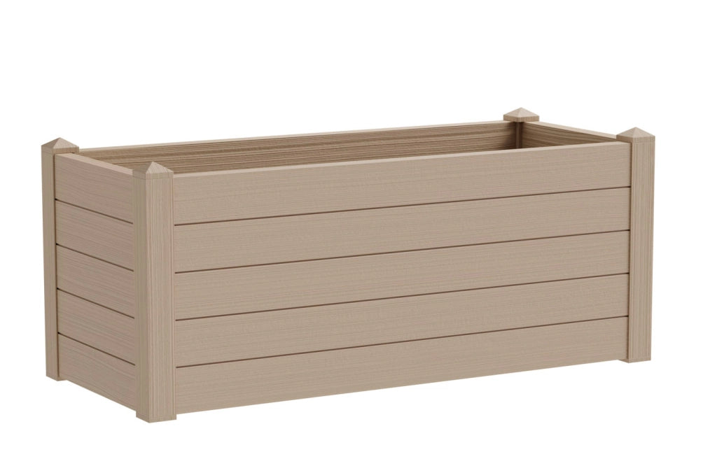 Fioriera da Giardino 100x42x40 cm in Polipropilene Trama 002 Almond Mandorla