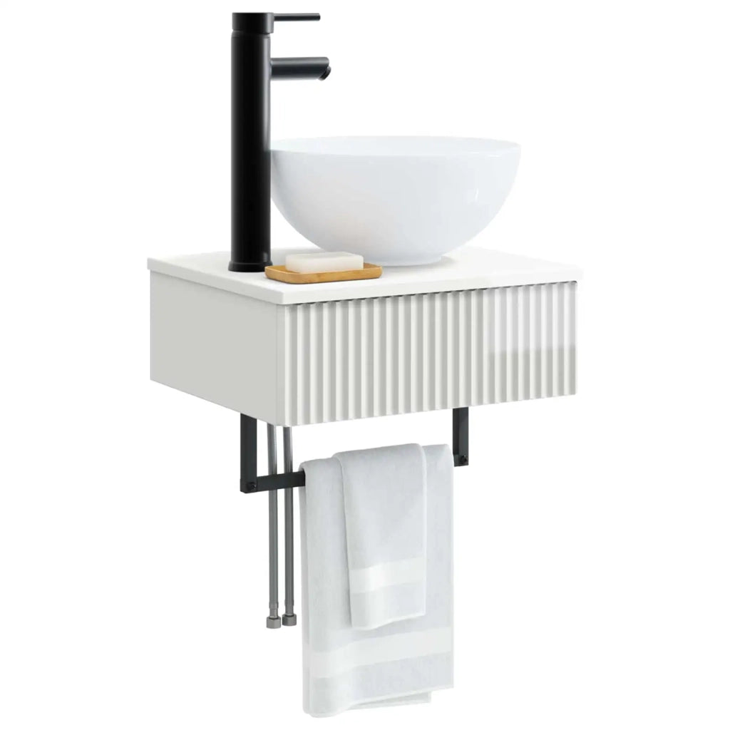 Lavabo da Parete Bianco Lucido 40 x 35 x 39 cm CFW6910856