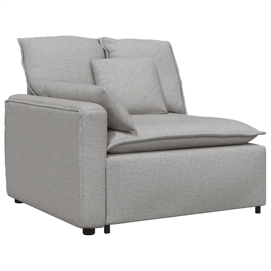 Divano Modulare con Cuscini in Tessuto Grigio Nuvola 3321156