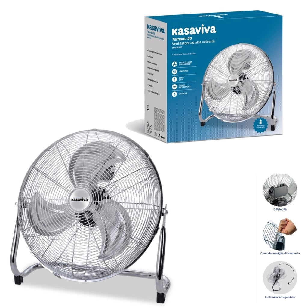 Ventilatore da Terra Industriale Tornado 100 Watt