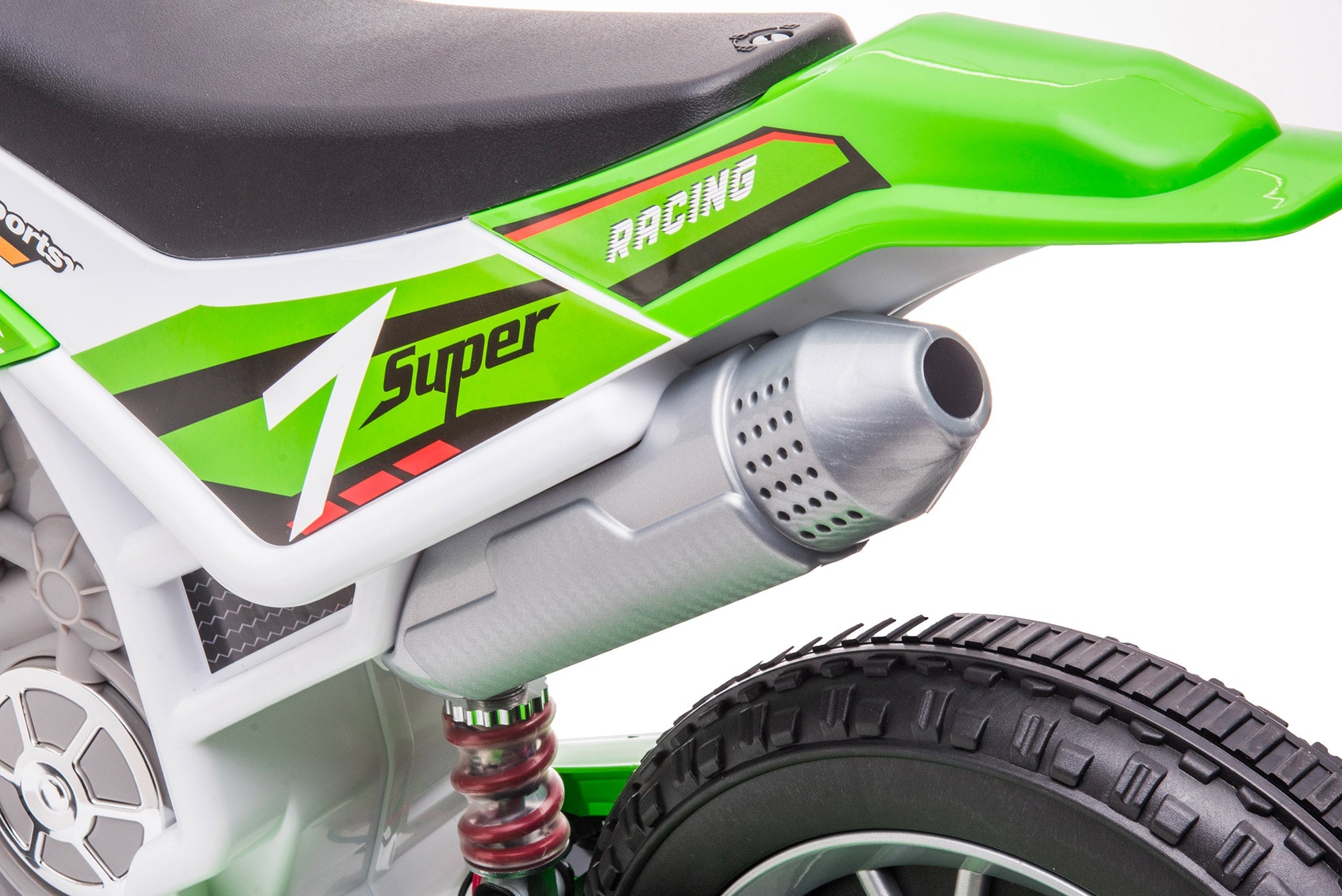 Moto Elettrica per Bambini 12V Motocross Verde