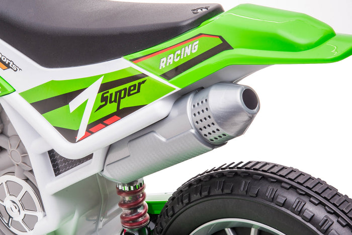 Moto Elettrica per Bambini 12V Motocross Verde