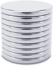 Magneti Extra Forti – 10 pezzi (20x2 mm) – Rondi e Piani, ca. 4 kg di forza di attrazione – Grandi magneti neodymium per lavagne magnetiche, lavagne da attacchi e attrezzi per hobby