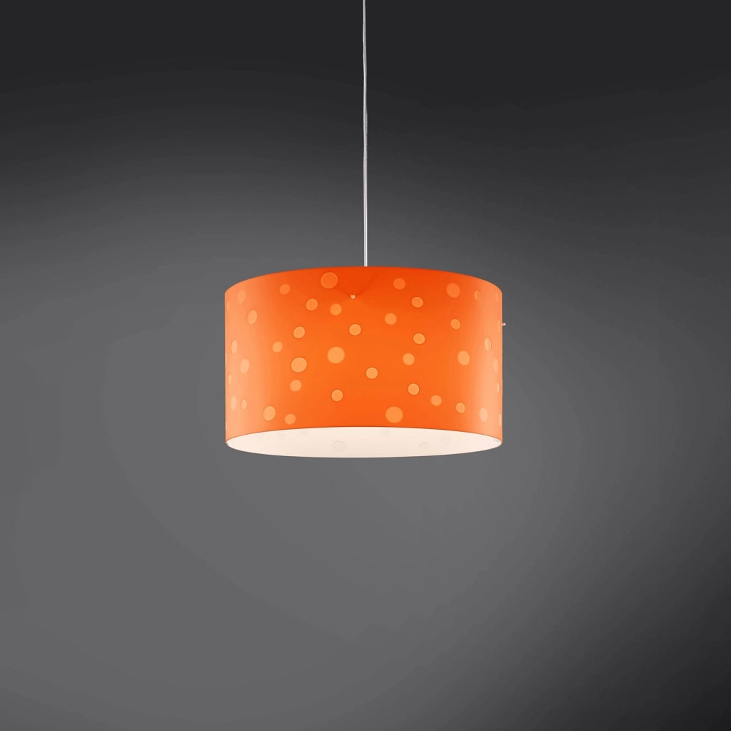 Lampadario Moderno Pois Polilux ® Arancione Materie Plastiche Bianco 3 Luci E27