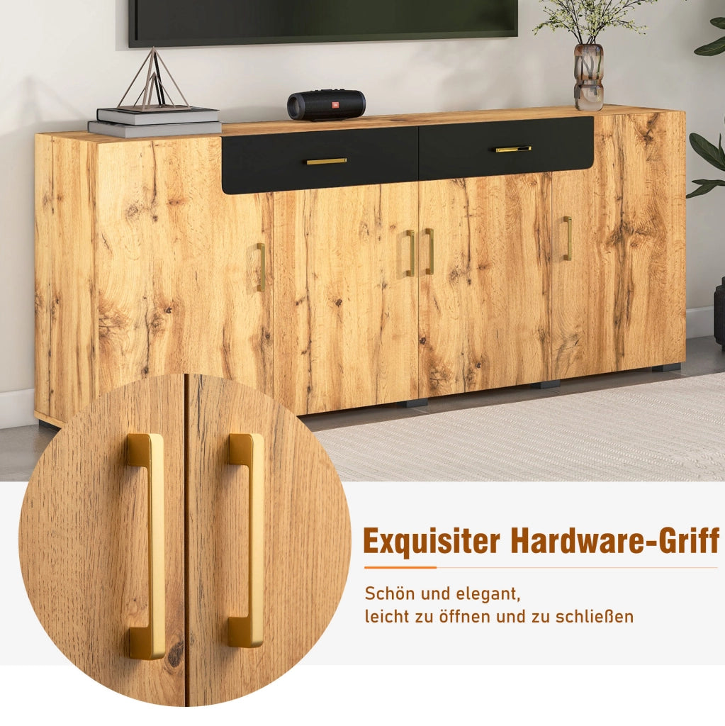 Credenza sideboard 208 x 39;5 x 80 cm in truciolare; colore marrone