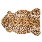 Tappeto Con Stampa Leopardata Marrone Pelliccia Sintetica 60 x 90 cm Soggiorno Camera Da Letto Contemporaneo