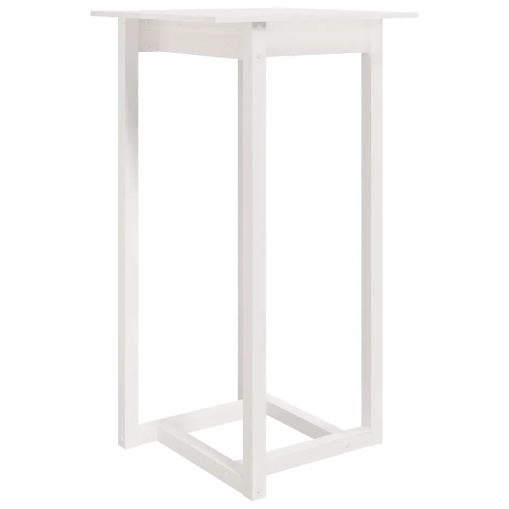 Set da Bar 3 pz Bianco in Legno Massello di Pino 3124728