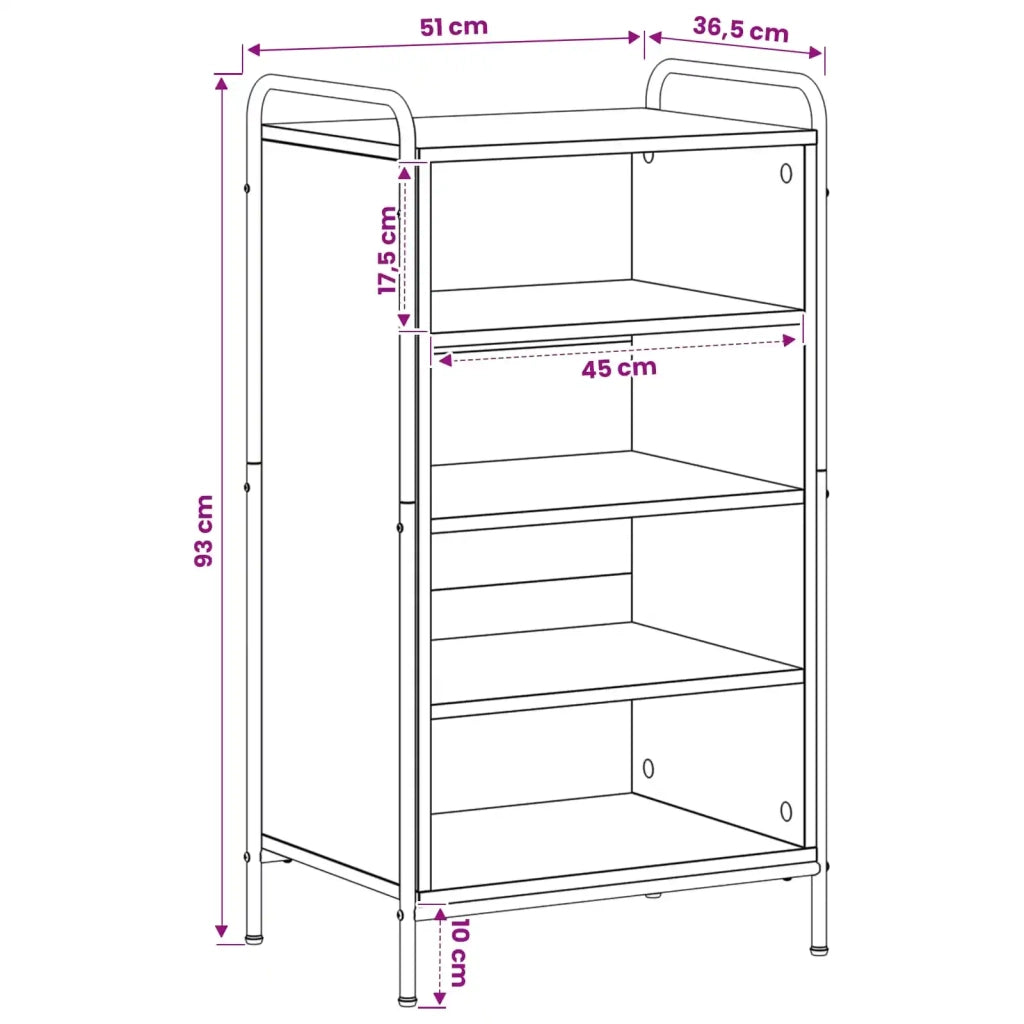 Mobile per scarpe 51 x 36,5 x 93 cm Legno ingegnerizzato 8014005