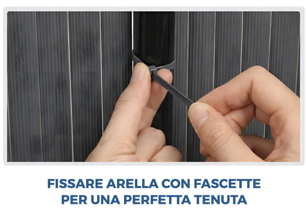 Rotolo Arella PVC Rete Recinzione Listelle Frangivista Da Esterno - 150x300 - Natural