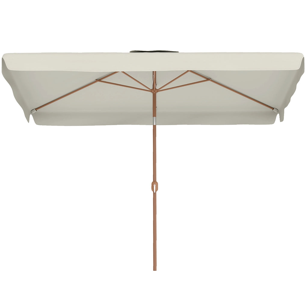 Ombrellone da giardino rettangolare pieghevole ¨C zephmum ¨C crema 200x300 cm alluminio