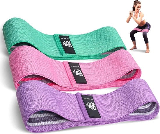 Set di cinghie di resistenza per fitness e yoga - 3 livelli di resistenza - cinghie di resistenza per allenamento dei muscoli e allenamento di forza