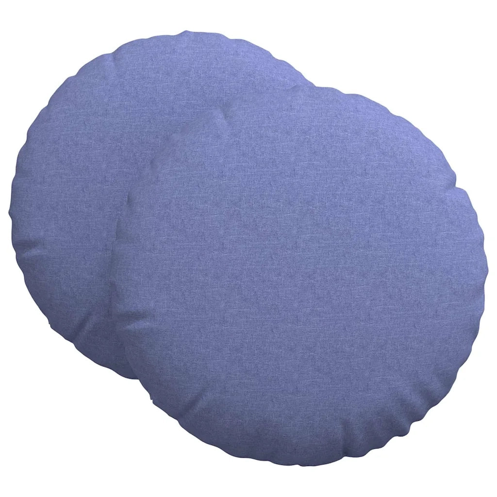 Cuscini per Seduta 2 pcs Blu jeans Ø80 x 29 cm Tessuto