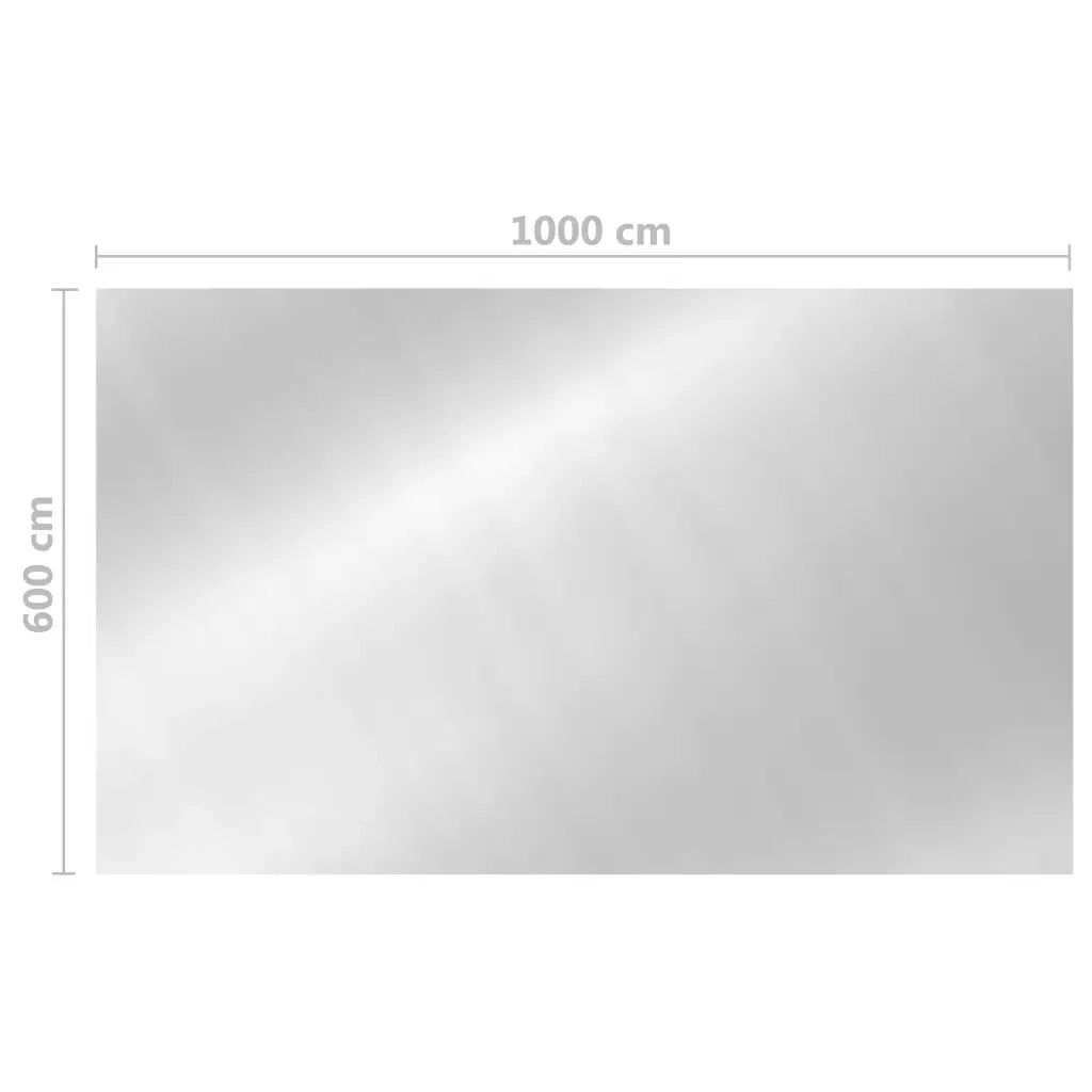 Copripiscina Rettangolare 1000x600 cm in PE Argento CFW9587992