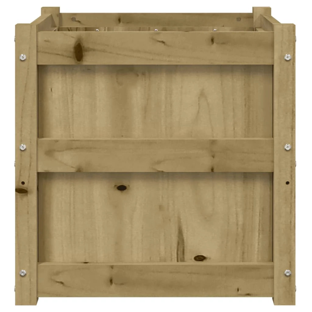 Fioriera aiuola rialzata fioriera aiuola giardino terrazza set da 2 legno di pino impregnato marrone 02_0039033
