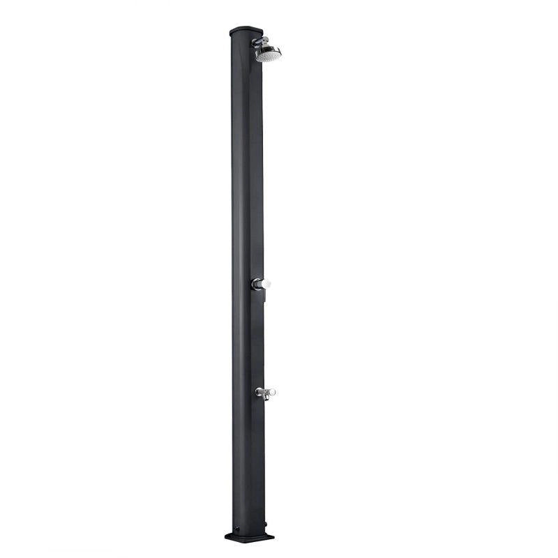 Doccia Tradizionale In Alluminio Jolly S Con Miscelatore E Lavapiedi Colore Antracite Cv-A625/7016