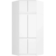 Armadio ad angolo AKORD S100 Bianca 100 cm 4 ante 100x50x180 cm