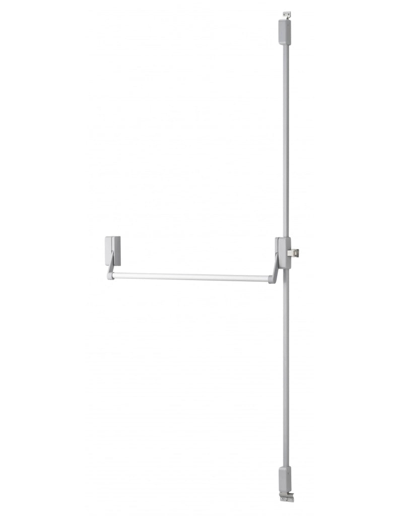 Serratura maniglione antipanico D-Cross per porta d'ingresso 1150mm max, 2/3 punti sopra e sotto, reversibile, grigio - THIRARD