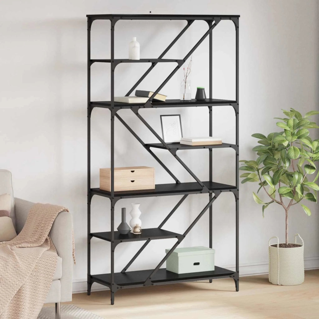 Libreria Rovere Nero 91 x 36 x 176 cm Legno multistrato 882780