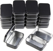 Scatole di archiviazione rettangolari in metallo - 20 pezzi - nero - 9,5 x 6,2 x 2,0 cm