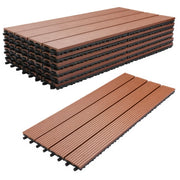 Noka - Pavimento da Esterno con Clip 90x30 cm 6 Piastrelle 1,62 m2 per Giardino Patio Terrazza in WPC OAK