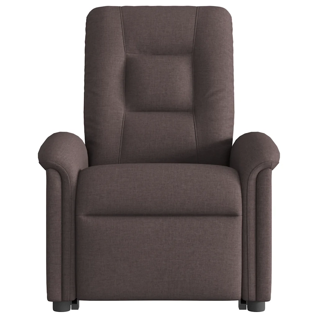 Poltrona Alzapersona Massaggio Elettrica Marrone Scuro Tessuto 3303289
