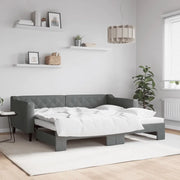 Divano Letto con Letto Estraibile-Sofa Letto-Daybed Grigio Scuro 90x190cm Tessuto 549001