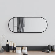 Specchio da Parete-Specchio a Muro-Specchio Decorativo Nero 50x20 cm Ovale