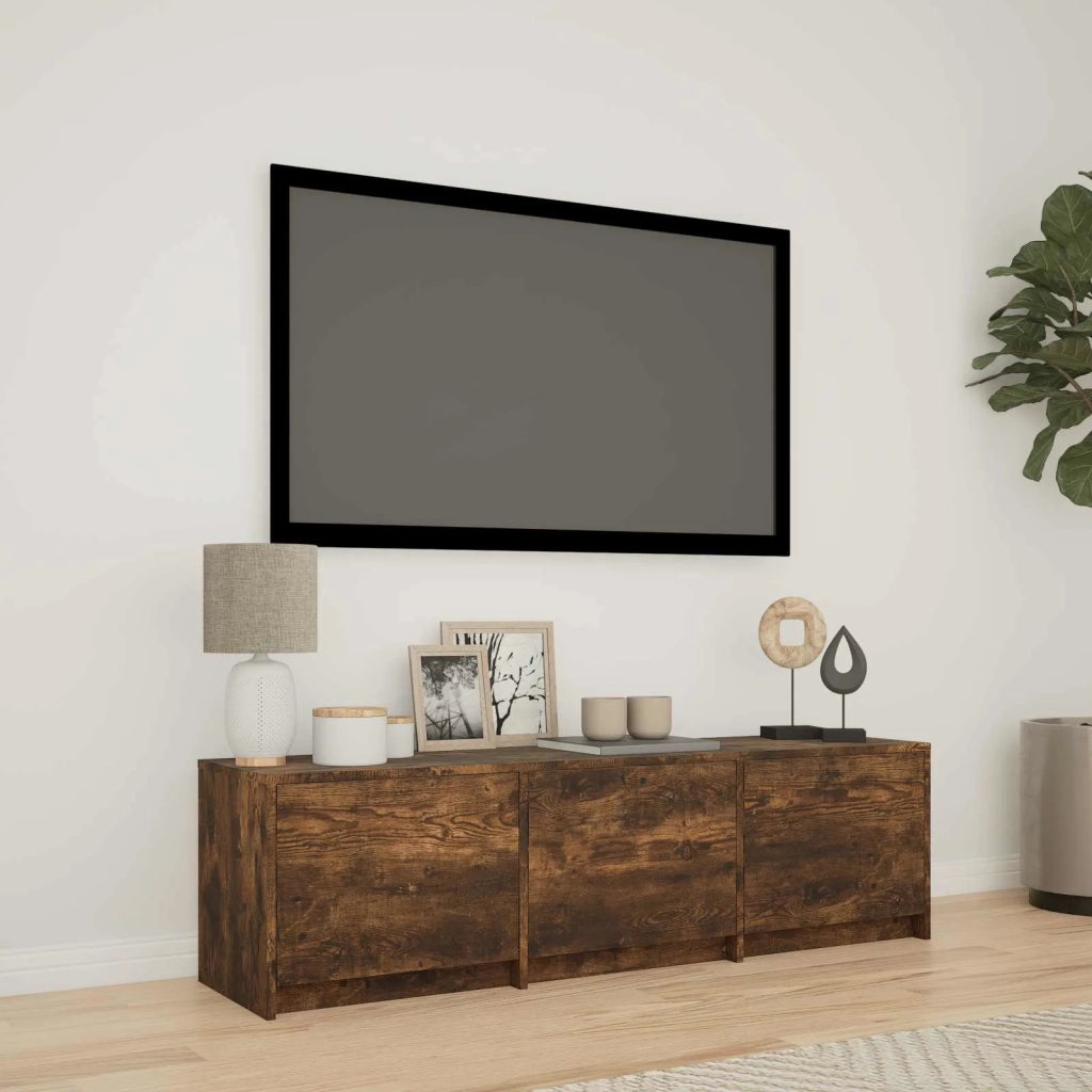 Mobile TV con LED-Credenza per TV Quercia Affumicata 140 x 34 x 40 cm
