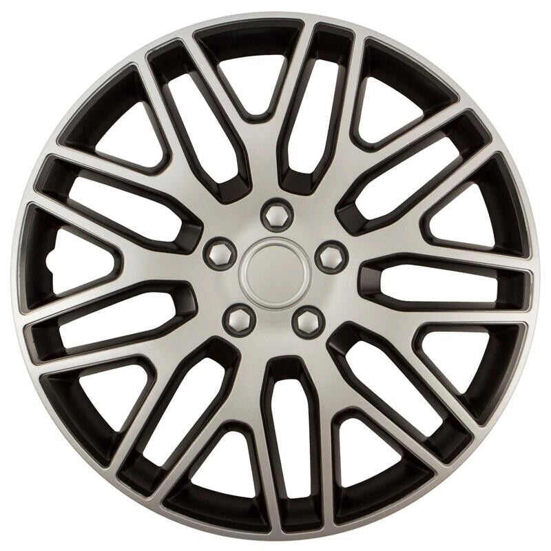 SET 2 COPRI CERCHI DAKAR SILVER & BLACK DA 14 POLLICI