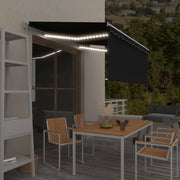 Tenda da Sole Retrattile Manuale con LED 3x2,5 m Antracite 3069264