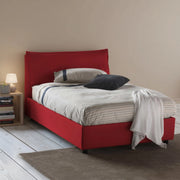 Abbygale, Letto Piazza e Mezza Materasso Incluso Made in Italy, Rosso