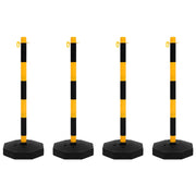Set di Pali Stradali con Catena in Plastica di 10 m 150957
