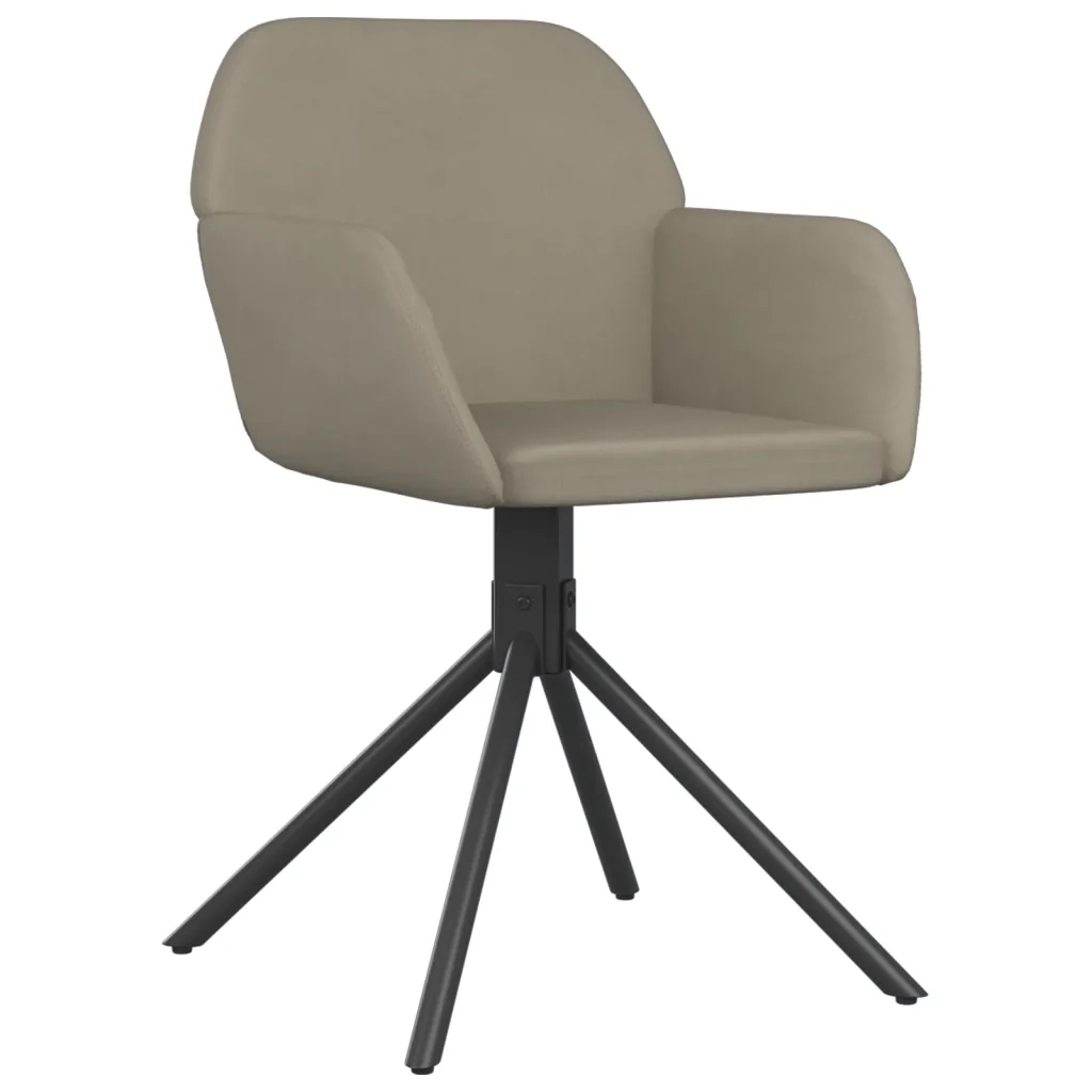 Sedie da Pranzo Girevoli 2 pz Grigio Chiaro in Velluto cod mxl 28199