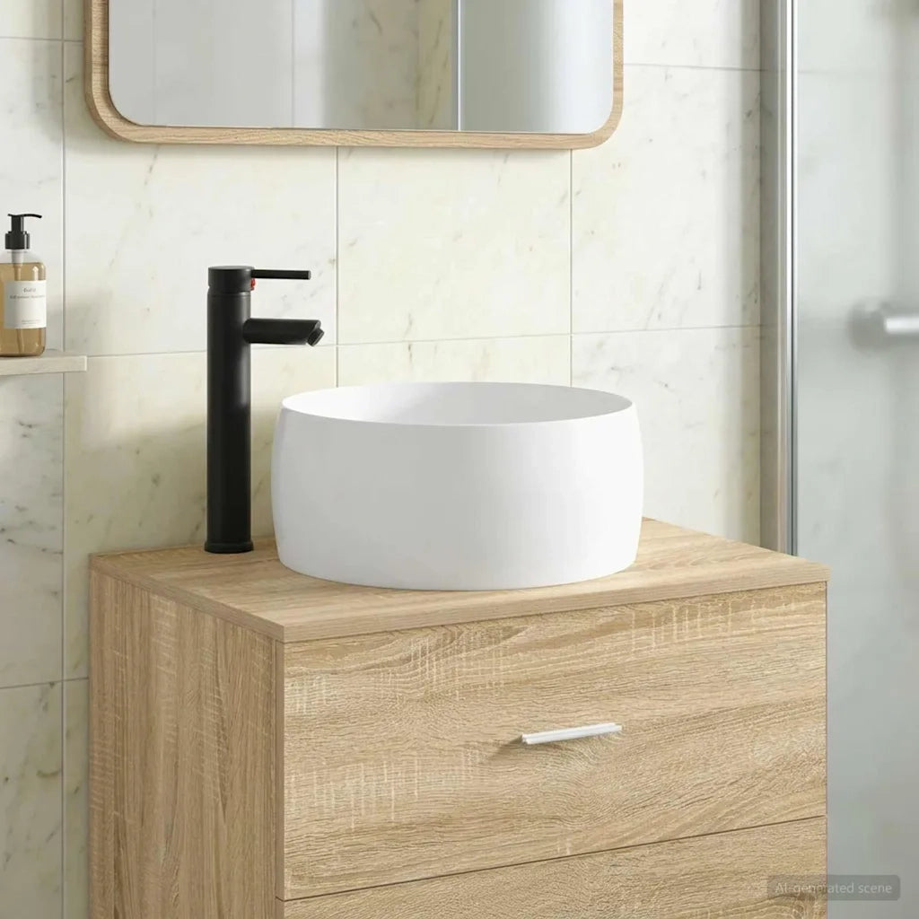 Lavabo da bagno Nero Opaco 38,5 x 38,5 x 16 cm Metallo 890239