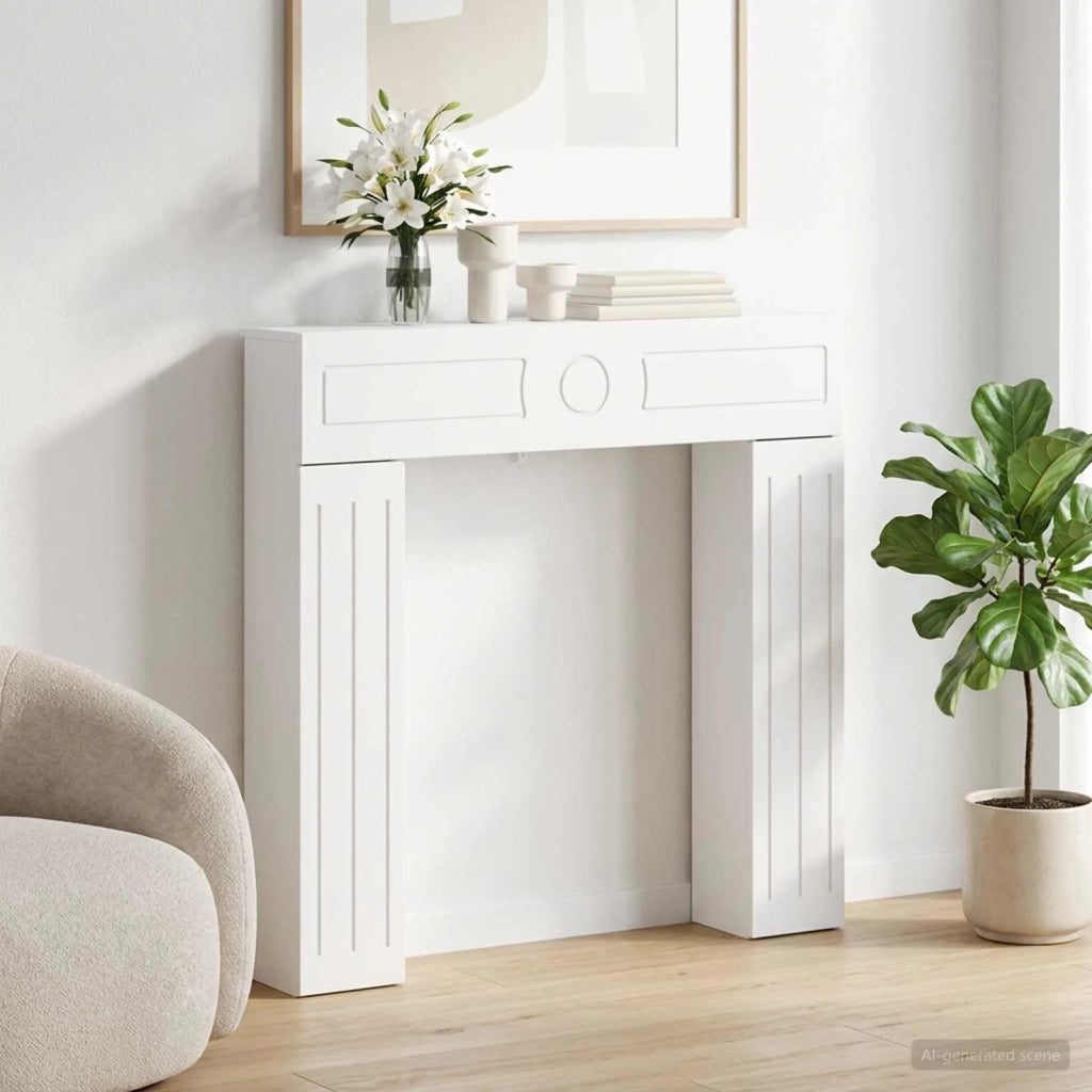 Cornice per camino Bianco 102 x 18 x 100,5 cm 8006606