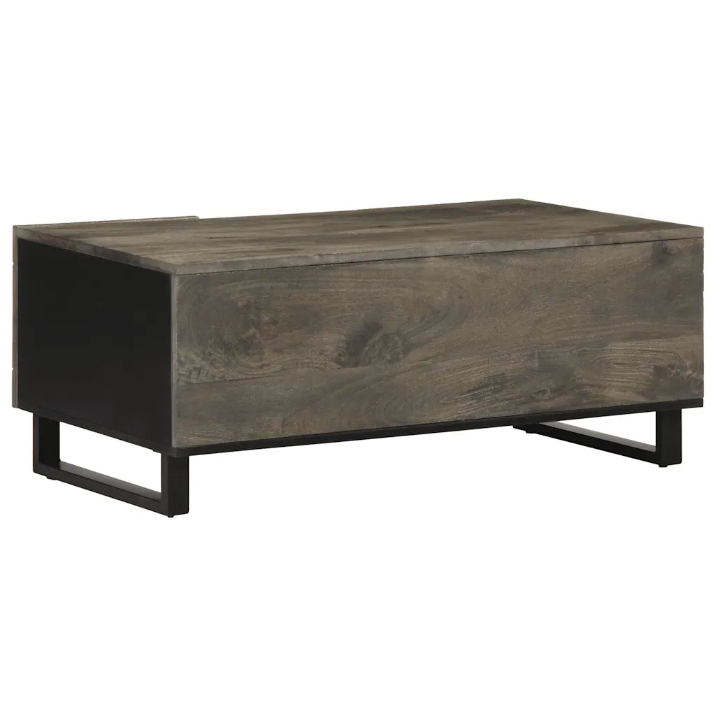 vidaXL Tavolino da Salotto Nero 100x54x40cm in Legno Massello di Mango