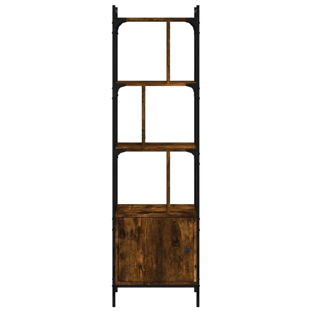 Libreria con Anta Rovere Fumo 44,5x30x154,5cm Legno Multistrato 833355