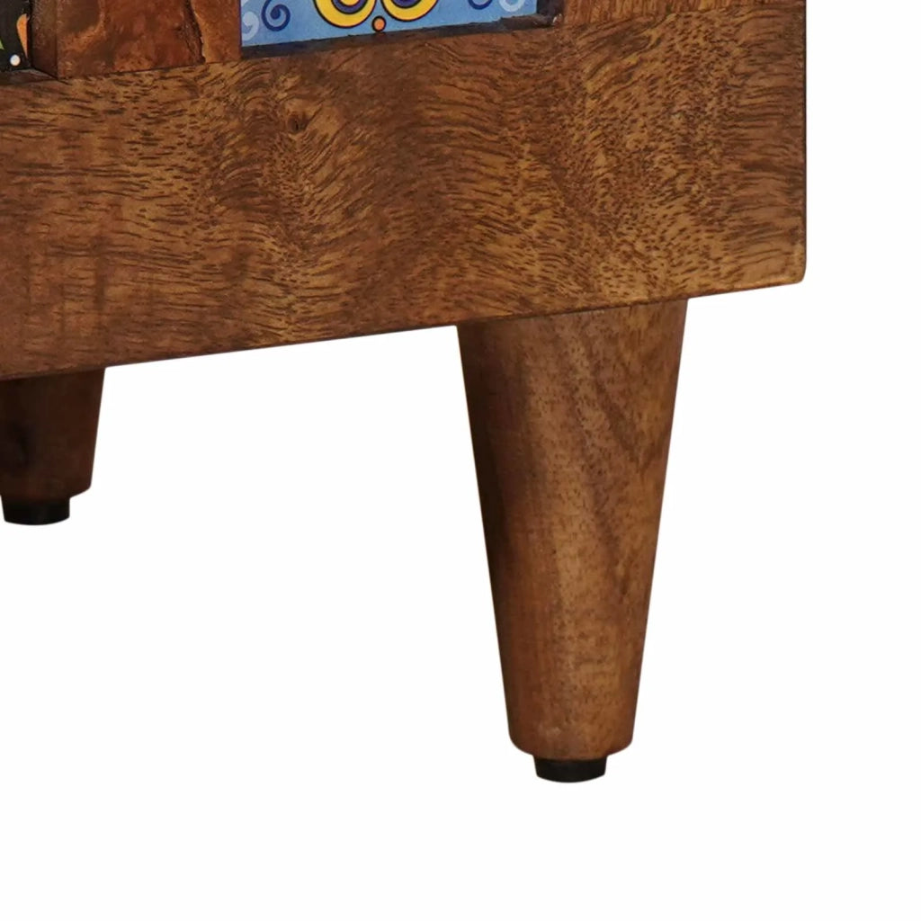 Mobile TV Noce 80 x 33 x 46 cm Legno di mango massello