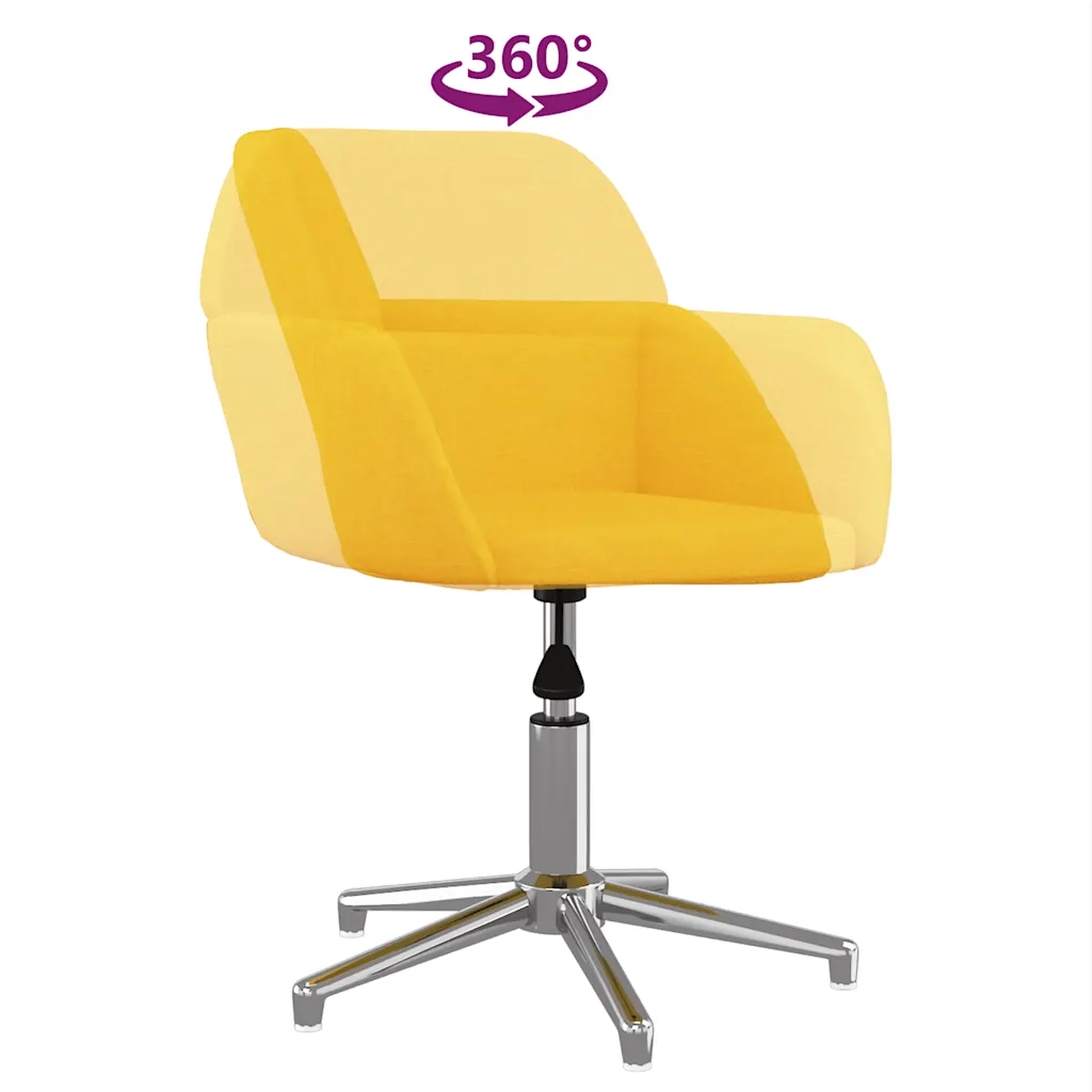 Sedia da Ufficio Girevole Giallo Chiaro in Tessuto cod mxl 10330