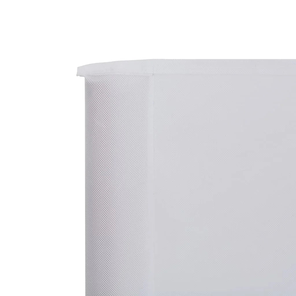 Schermo divisorio in tessuto a 6 pannelli 800 x 80 cm bianco 02_0008848