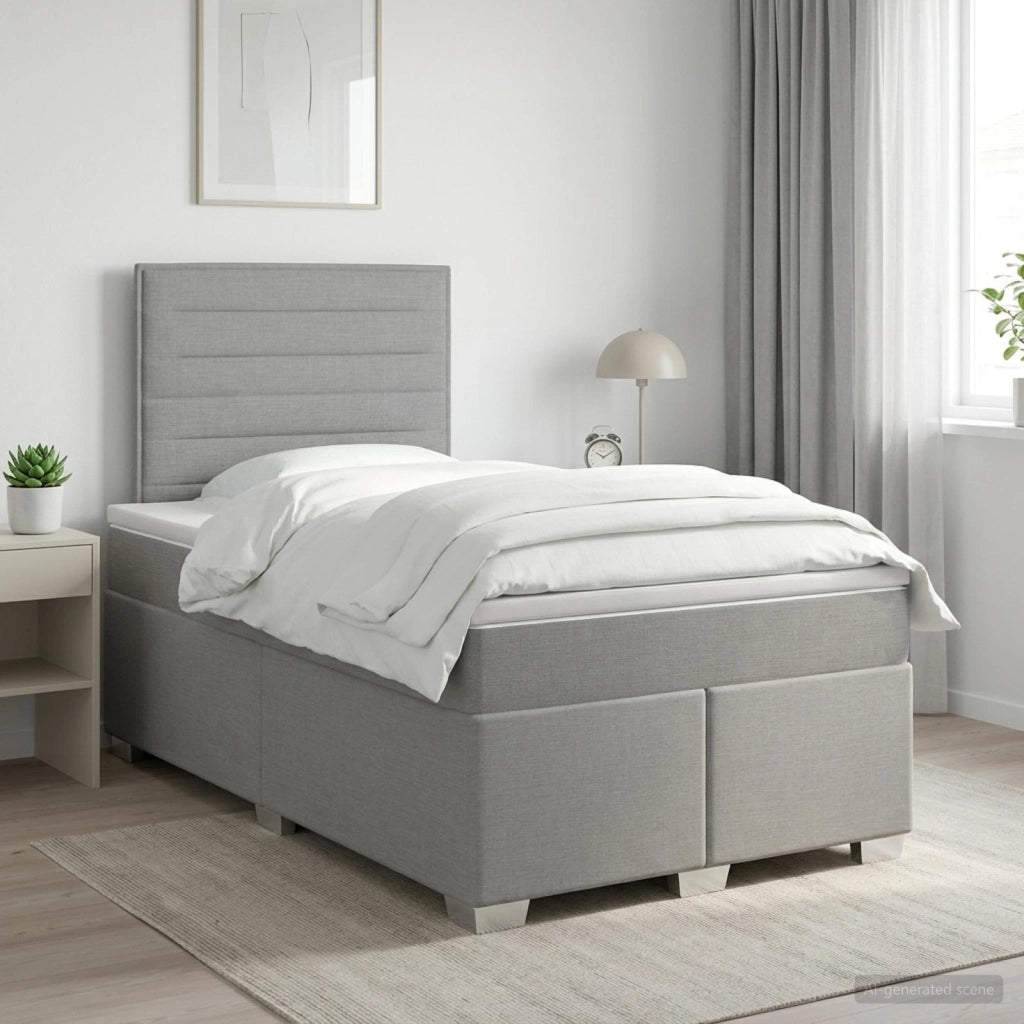 Letto box spring con materasso Grigio Chiaro 120 x 200 cm 3453374