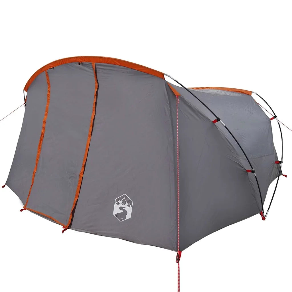 Tenda tunnel per 4 persone 4 persona Grigio e arancione 42004055