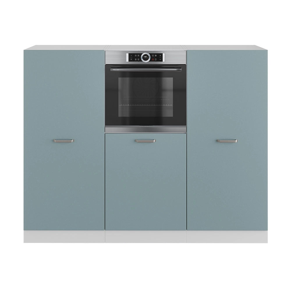 Cucine componibili piccole R-Line Grigio-blu/Bianco 180 cm senza piano di lavoro Vicco