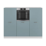 Cucine componibili piccole R-Line Grigio-blu/Bianco 180 cm senza piano di lavoro Vicco