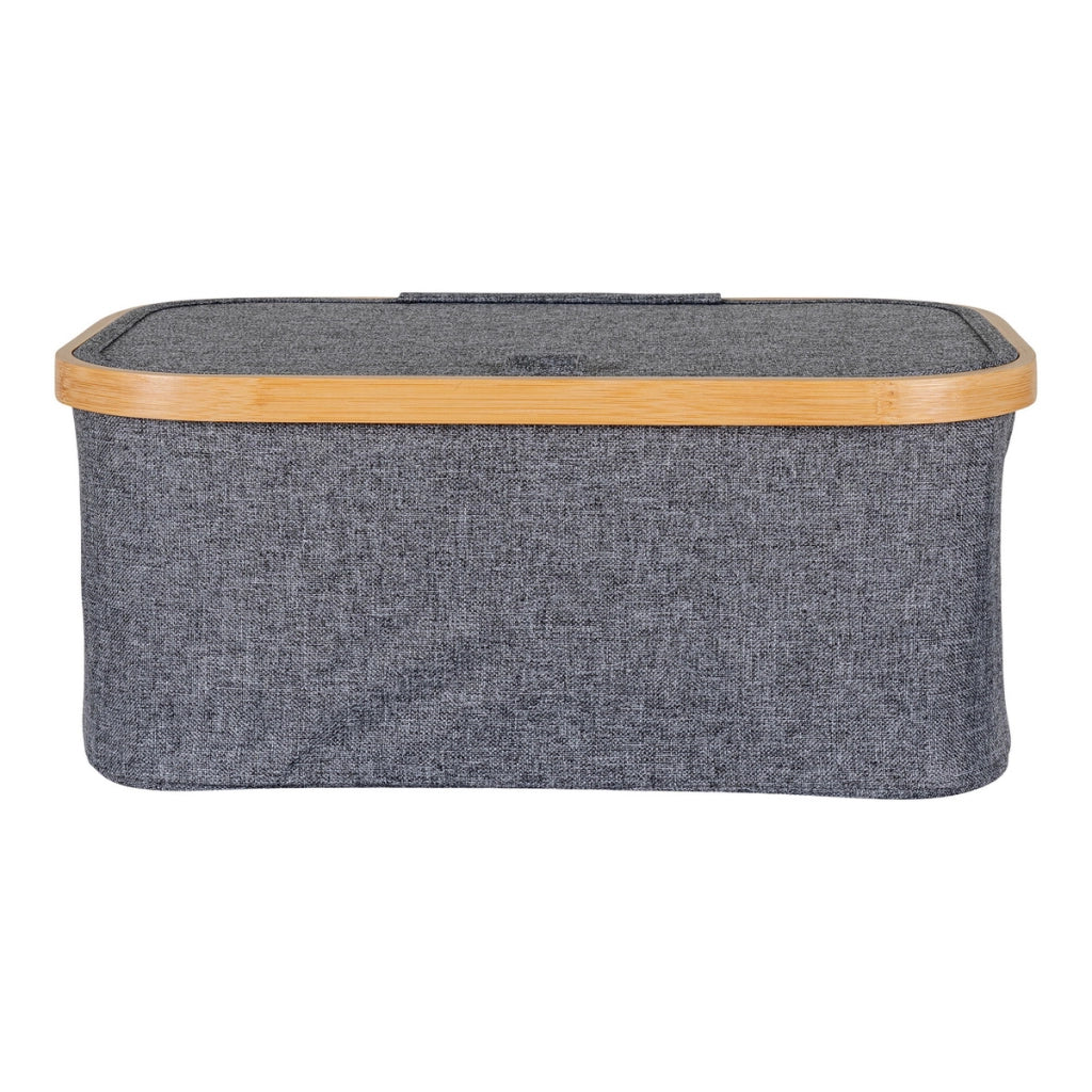 Scatola Portaoggetti Noto, Grigio, Poliestere, 38x26x16 cm