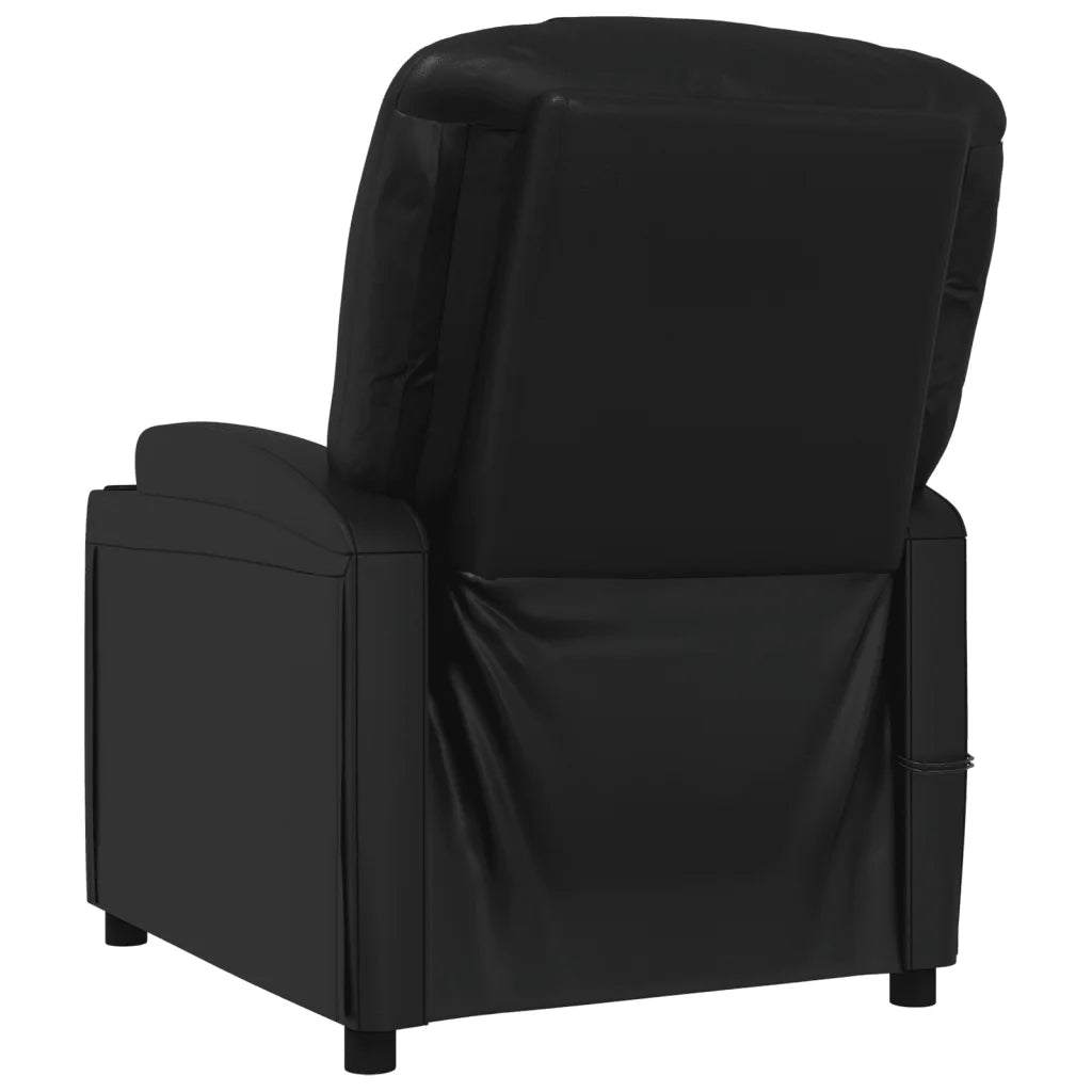 Poltrona Elettrica Massaggio Reclinabile Nera in Similpelle cod mxl 32402