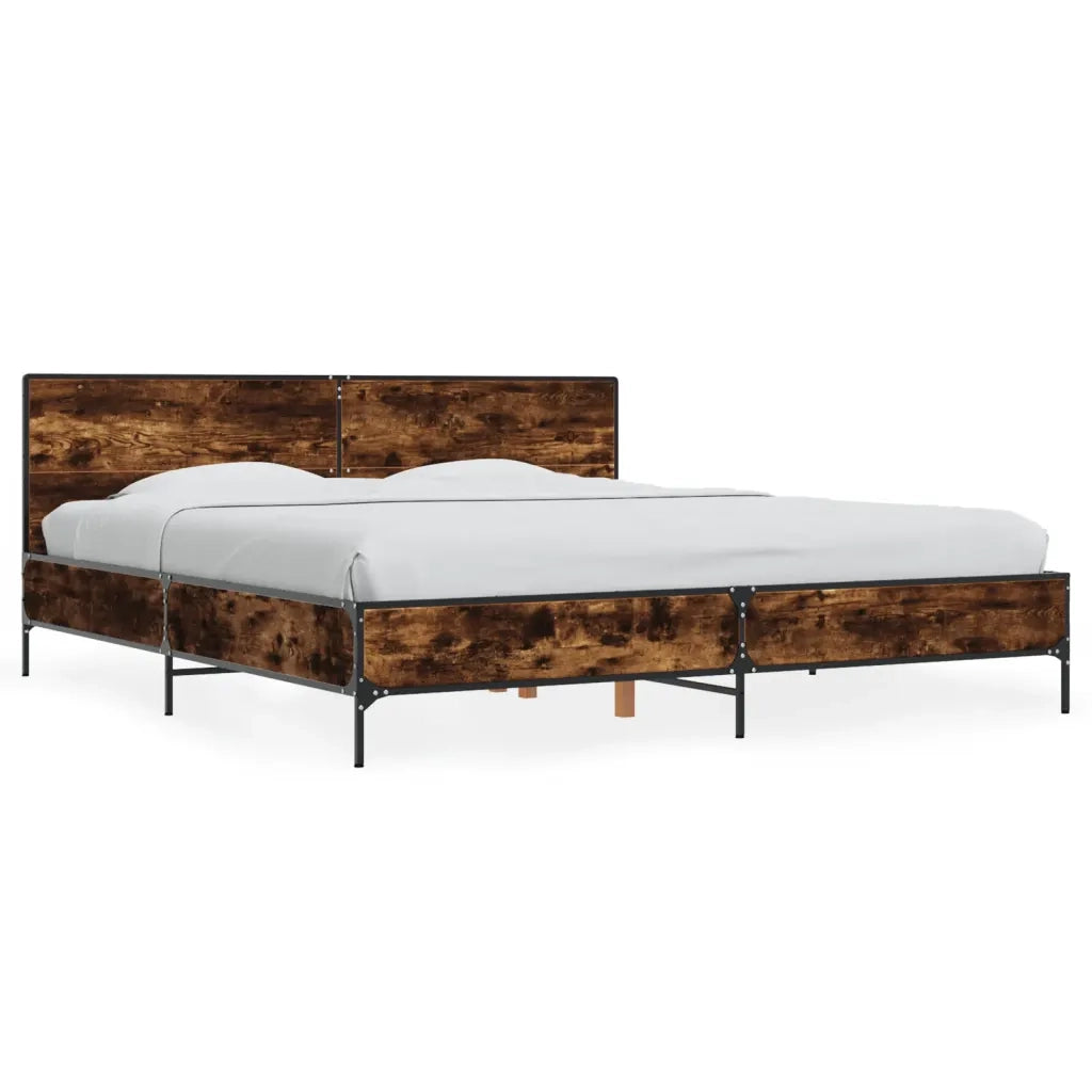 Giroletto Rovere Fumo 200x200 cm in Legno Multistrato e Metallo