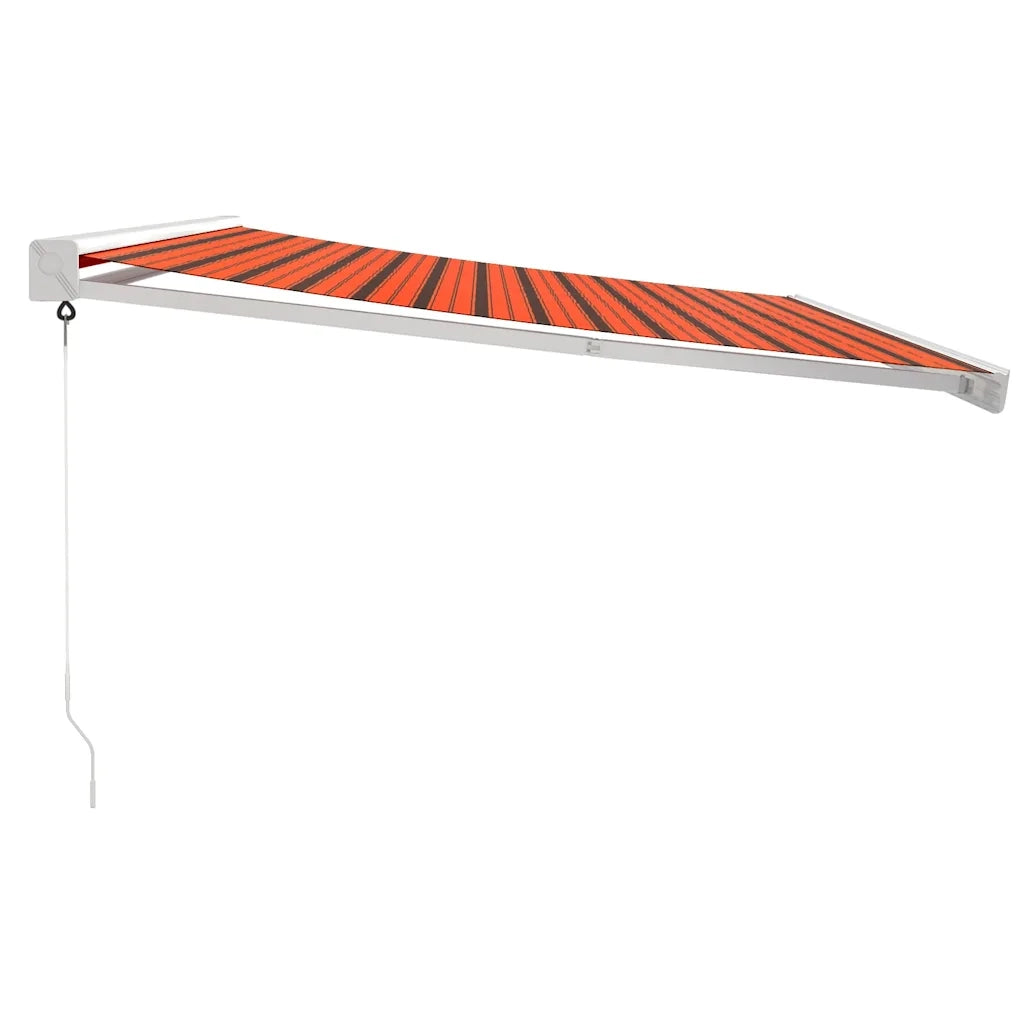 Tenda Sole Retrattile Arancione Marrone 4x3m Tessuto Alluminio 3154543