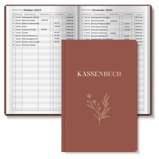 Boek diario finanziario, 120 pagine, libro contabile a spirale, libro di gestione delle entrate e uscite, tracciatore di spese, piano finanziario, libro di appunti per la gestione del budget, copertina rigida per piccole imprese, rosso
