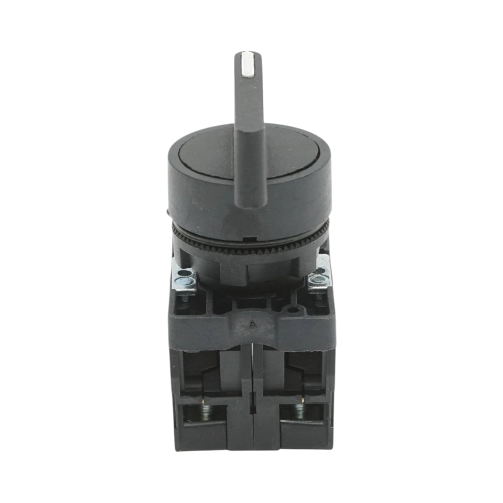 Selettore a 3 posizioni nero con blocco 2NO, 400V/10A, LAY5-EJ33 Breckner Germany